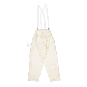 Waxed Cotton Flight Pants with Suspenders